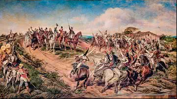 Quadro 'Independência ou Morte', de Pedro Américo, que retrata o momento da proclamação da Independência do Brasil por Dom Pedro I - Domínio Público via Wikimedia Commons