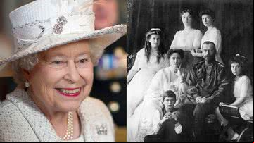 O rei Charles III (esq.) e a família Romanov (dir.) - Getty Imagens e Domínio público