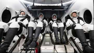Os astronautas que chegaram na Terra - Reprodução / NASA