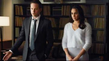 Patrick J. Adams e Meghan Markle em personagem na série 'Suits' - Divulgação/USA Network