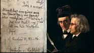 Fotografia de obra considerada perdida dos Irmãos Grimm, e pintura dos dois homens - Divulgação/Biblioteca da Universidade Adam Mickiewicz / Domínio Público via Wikimedia Commons