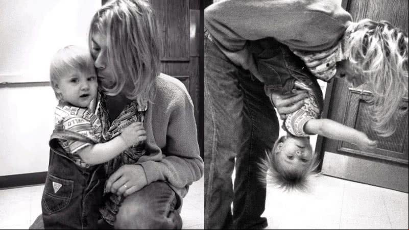 Kurt Cobain e sua filha, s Bean Cobain - Reprodução/Instagram/@thespacewitch