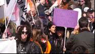 Moradores protestam contra a taxa em Veneza - Reprodução/Vídeo/Globo