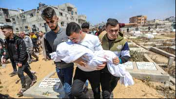 População palestina após os ataques de Israel - Getty Images