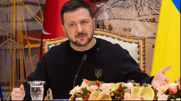 Zelensky, o presidente da Ucrânia - Getty Imagens