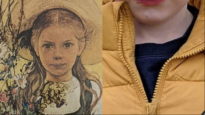 Quadro de Carl Larsson e foto de Barney - Arquivo pessoal
