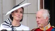 A princesa Kate Middleton ao lado do rei Charles III - Getty Images
