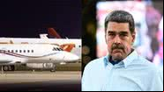 Nicolás Maduro e sua aeronave apreendida - Reprodução/Departamento de Justiça dos EUA e Getty Images