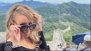 Mariah Carey visita a Muralha da China - Reprodução/Mariah Carey