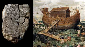 Imago Mundi e ilustração da Arca de Noé no Monte Ararat (1570) - Divulgação/Museu Britânico; Getty Images