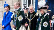 O casal Kate e William ao lado do rei Charles e da rainha Camilla - Getty Images