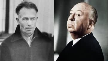 Ed Gein (à esqu.) e Alfred Hitchcock - Getty Images
