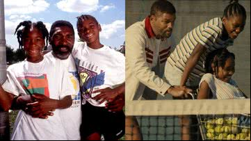 Richard, Venus e Serena Williams: realidade e ficção - Getty Images / Reprodução/Warner Bros. Pictures