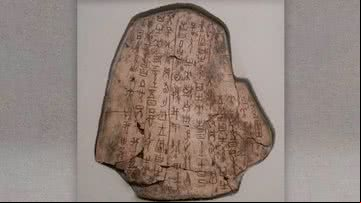Carapaça de tartaruga esculpida com caracteres chineses da China antiga - Reprodução/Shan_shan
