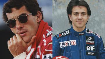 Ayrton Senna (à esqu.) e Erik Comas (à dir.) - Getty Images