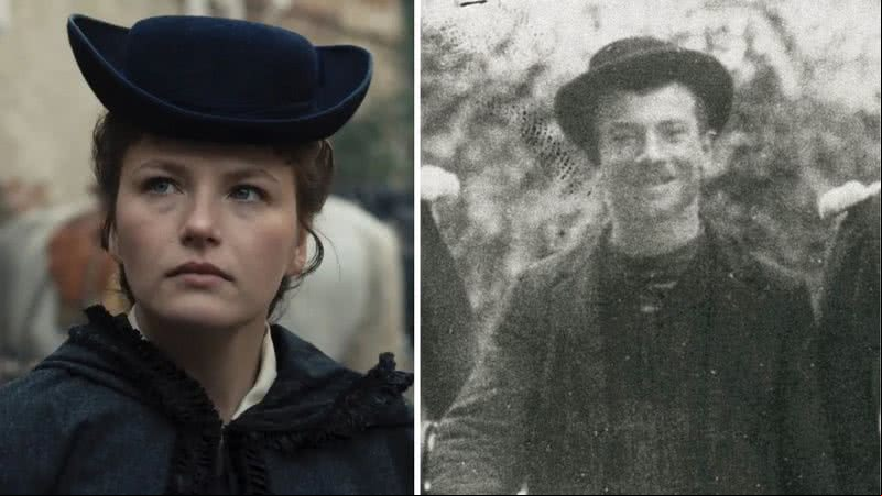 Elisabeth (Devrim Lingnau) e Luigi Lucheni - Divulgação/Netflix; Getty Images