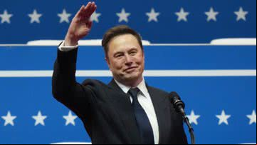 Elon Musk durante o evento de posse de Donald Trump - Getty Images