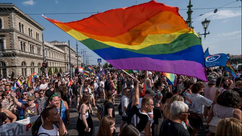 Parada do Orgulho em Budapeste, Hungria, em 2021 - Getty Images
