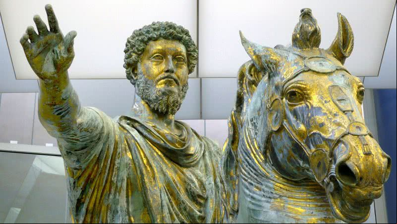 Estátua do imperador romano Marco Aurélio, um dos principais expoentes do estoicismo - Getty Images