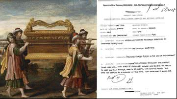 Pintura retrata Rei Davi carregando a Arca da Aliança para Jerusalém; documentos da CIA sobre o paradeiro da arca - Getty Images; Reprodução