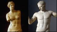 Esculturas Vênus de Milo e Diadúmeno - Getty Images