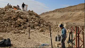 Fotografia tirada durante projeto de escavação no Deserto da Judeia - Divulgação/Autoridade de Antiguidades de Israel