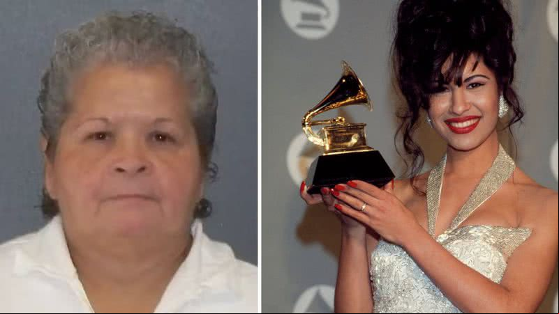 Yolanda Saldíver e a cantora Selena - Divulgação/Texas Department of Criminal Justice e Getty Images