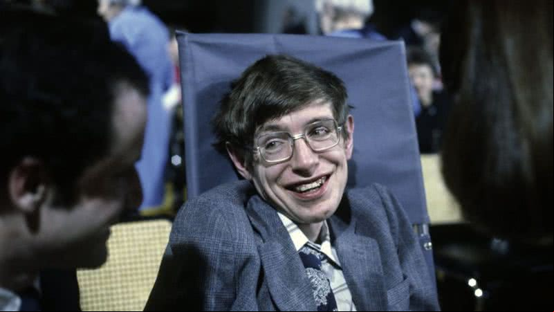 O astrofísico Stephen Hawking em 1979 - Getty Images