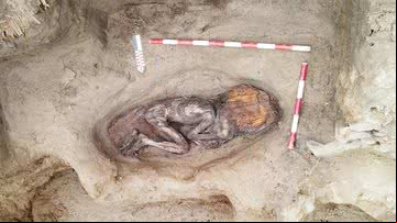 Restos mortais de uma mulher de 5.000 anos da civilização Caral - Divulgação/Ministerio de Cultura del Perú