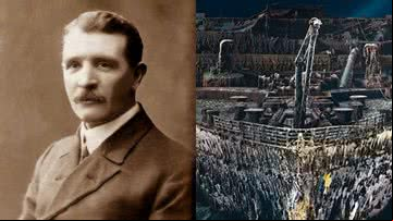 Murdoch e novas imagens do Titanic - Domínio Público e Reprodução/Youtube (@NatGeo)