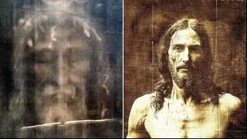 Santo Sudário e reconstrução do rosto de Jesus usando IA - Domínio Público e Divulgação