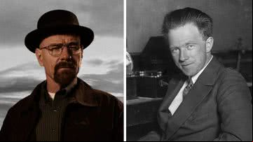 Personagem Walter White, interpretado por Bryan Cranston, e Werner Heisenberg - Divulgação; Getty Images