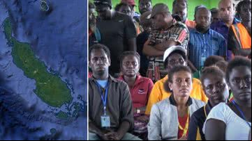Bougainville - Google Maps; Reprodução/Youtube (@AFP)