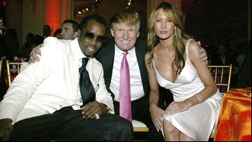 Donald e Melania Trump em evento com P. Diddy - Getty Images