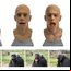 Expressões faciais do robô e exemplos de bocejo em chimpanzés