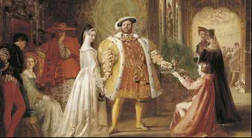 Primeiro encontro de Henrique VIII com Ana Bolena, por Daniel Maclise, 1835 - Getty Images