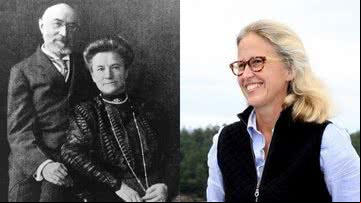 Isidor Straus e sua esposa, Ida (à esqu.) e Wendy (à dir.) - Domínio Público e reprodução