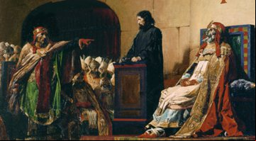 O episódio retratado em obra de Jean-Paul Laurens (1870) - Wikimedia Commons