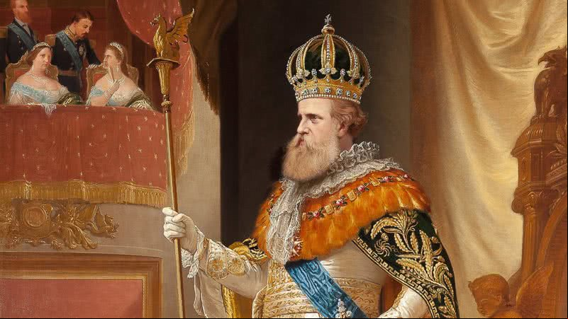 Pintura de Dom Pedro II aos 46 anos, em 1872 - Domínio Público/ Creative Commons/ Wikimedia Commons