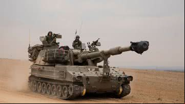 Tanque de guerra no conflito entre Palestina e Israel - Getty Images