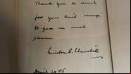 Carta com a  de Winston Churchill - Divulgação/ Redes Sociais