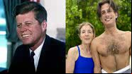 John F. Kennedy (à esqu.) e Caroline e Jack (à dir.) - Domínio público e Embaixada dos Estados Unidos na Austrália
