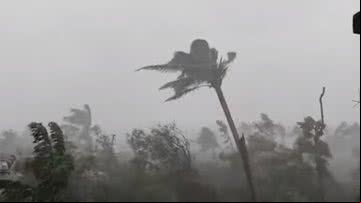 Imagens do ciclone Freddy ando por Madagascar com seus ventos fortes - Reprodução/Télévision Malagasy