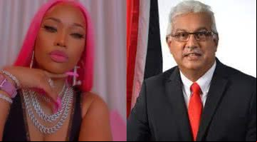 Fotografia de Niki Minaj (à esq) e Terrence Deyalsingh (à dir) - Divulgação/ Instagram/ @nickiminaj/