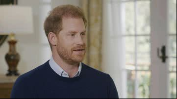 O príncipe Harry durante entrevista - Reprodução/Vídeo