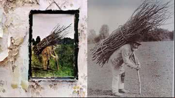 Capa do álbum 'Led Zeppelin IV' (1971) e fotografia original - Divulgação/Atlantic Records / Domínio Público via Wikimedia Commons