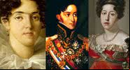 Maria Teresa, Dom Miguel I e Maria Isabel, respectivamente - Wikimedia Commons